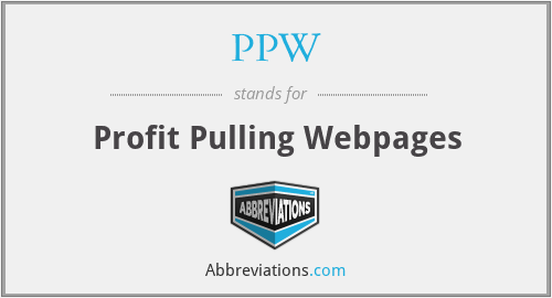 PPW - Profit Pulling Webpages