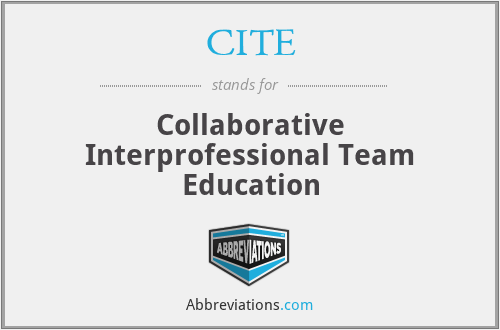CITE - Collaborative Interprofessional Team Education