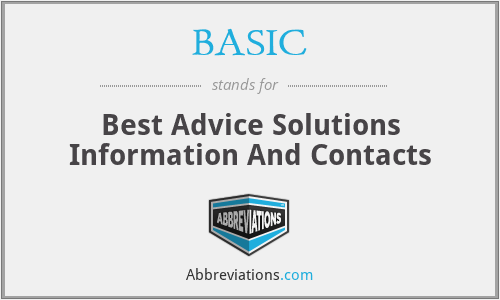 BASIC - Best Advice Solutions Information And Contacts