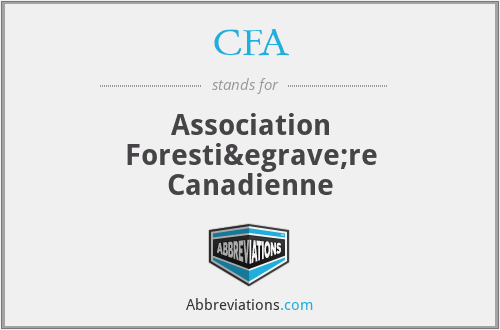 CFA - Association Forestière Canadienne
