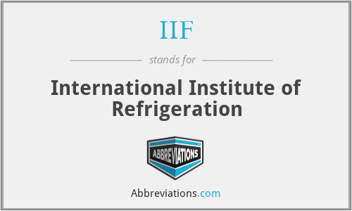 IIF - International Institute of Refrigeration