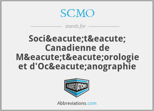 SCMO - Société Canadienne de Météorologie et d'Océanographie