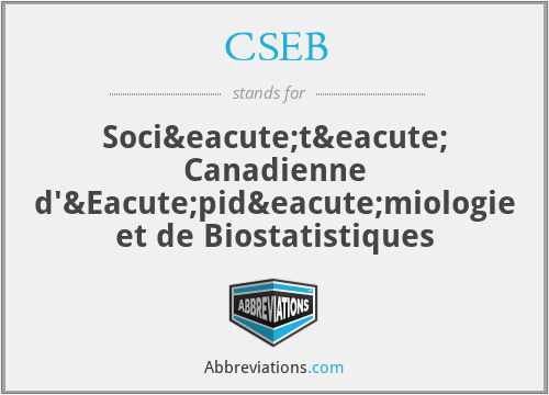 CSEB - Société Canadienne d'Épidémiologie et de Biostatistiques