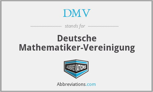 DMV - Deutsche Mathematiker-Vereinigung