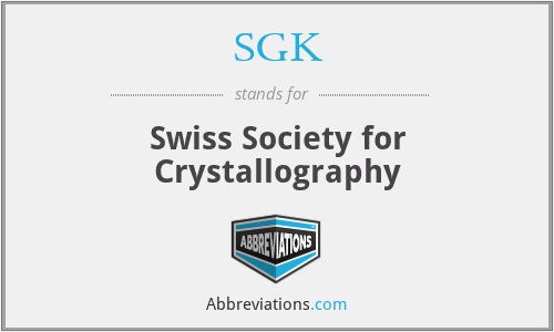 SGK - Swiss Society for Crystallography