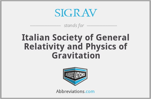 SIGRAV - Italian Society of General Relativity and Physics of Gravitation