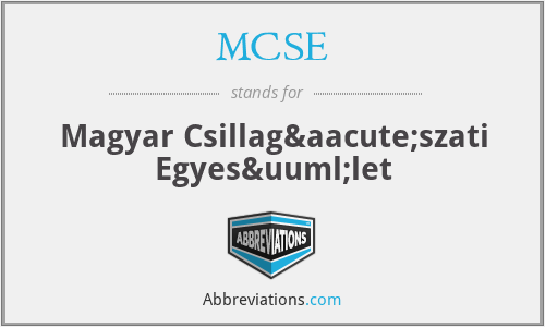 MCSE - Magyar Csillagászati Egyesület