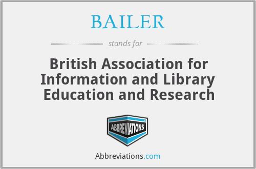 BAILER - British Association for Information and Library Education and Research