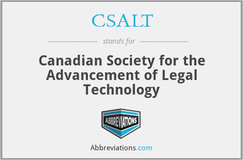 CSALT - Canadian Society for the Advancement of Legal Technology