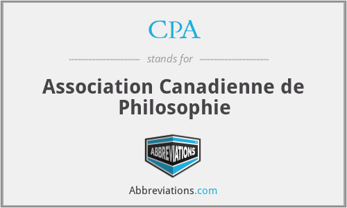 CPA - Association Canadienne de Philosophie