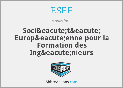 ESEE - Société Européenne pour la Formation des Ingénieurs