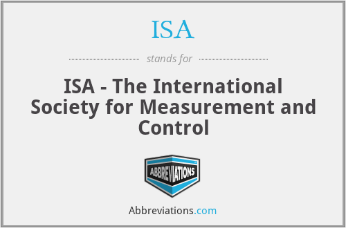 ISA - ISA - The International Society for Measurement and Control
