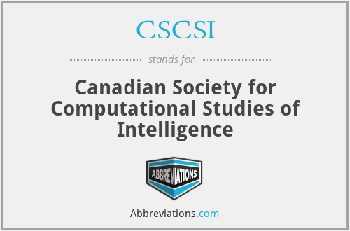 CSCSI - Canadian Society for Computational Studies of Intelligence