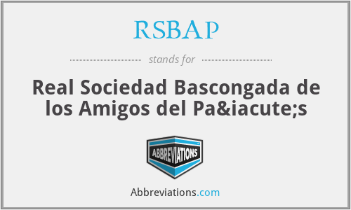 RSBAP - Real Sociedad Bascongada de los Amigos del País
