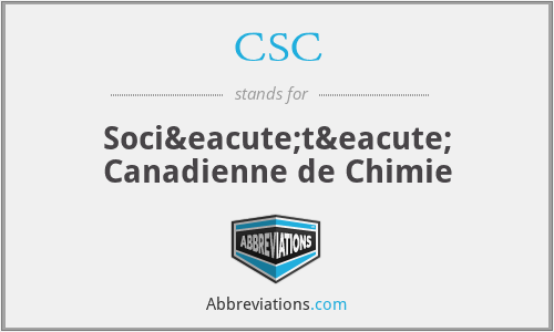 CSC - Société Canadienne de Chimie