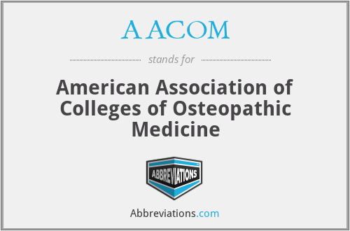 AACOM - American Association of Colleges of Osteopathic Medicine