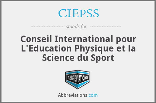 CIEPSS - Conseil International pour L'Education Physique et la Science du Sport