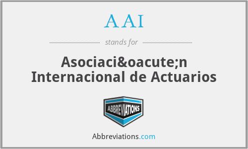 AAI - Asociación Internacional de Actuarios