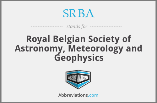 SRBA - Royal Belgian Society of Astronomy, Meteorology and Geophysics