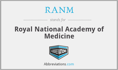 RANM - Royal National Academy of Medicine