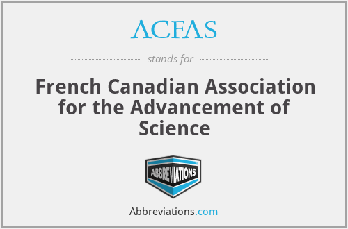 ACFAS - French Canadian Association for the Advancement of Science