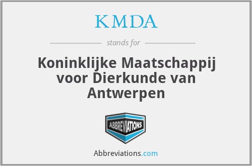 KMDA - Koninklijke Maatschappij voor Dierkunde van Antwerpen