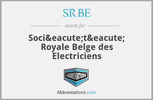 SRBE - Société Royale Belge des Electriciens