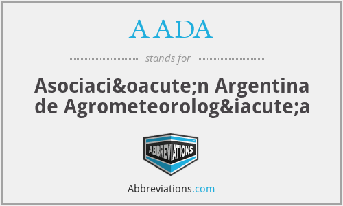 AADA - Asociación Argentina de Agrometeorología