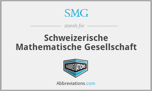SMG - Schweizerische Mathematische Gesellschaft