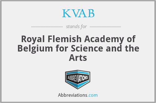 KVAB - Royal Flemish Academy of Belgium for Science and the Arts