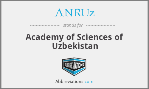 ANRUz - Academy of Sciences of Uzbekistan