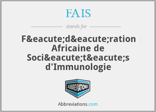 FAIS - Fédération Africaine de Sociétés d'Immunologie