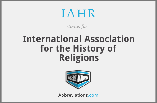 IAHR - International Association for the History of Religions