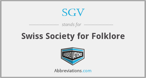 SGV - Swiss Society for Folklore