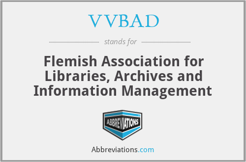 VVBAD - Flemish Association for Libraries, Archives and Information Management