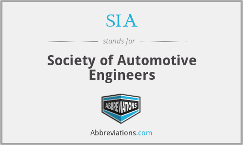 SIA - Society of Automotive Engineers