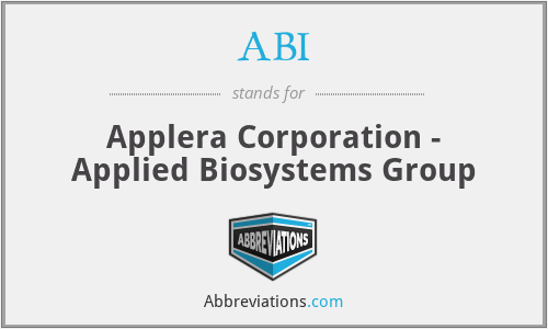 ABI - Applera Corporation - Applied Biosystems Group
