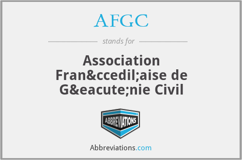 AFGC - Association Française de Génie Civil