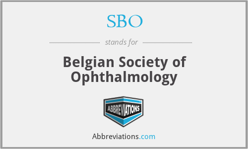 SBO - Belgian Society of Ophthalmology