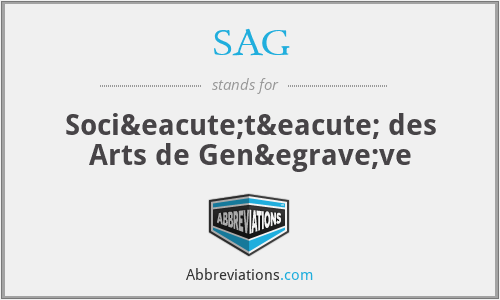 SAG - Société des Arts de Genève