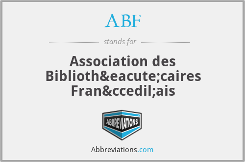 ABF - Association des Bibliothécaires Français
