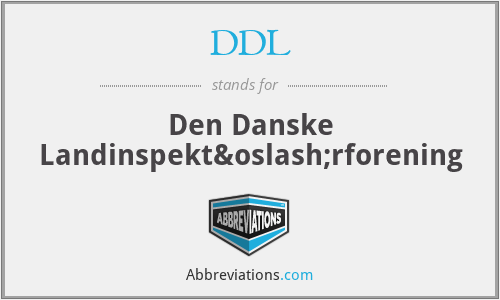 DDL - Den Danske Landinspektørforening