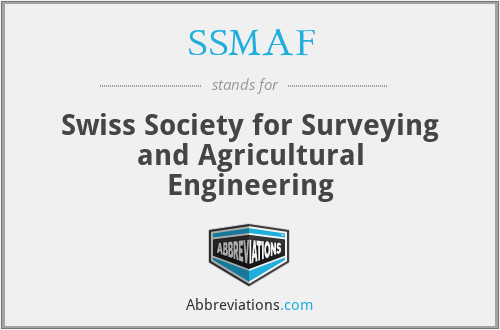 SSMAF - Swiss Society for Surveying and Agricultural Engineering