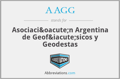 AAGG - Asociación Argentina de Geofísicos y Geodestas