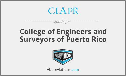 CIAPR - College of Engineers and Surveyors of Puerto Rico