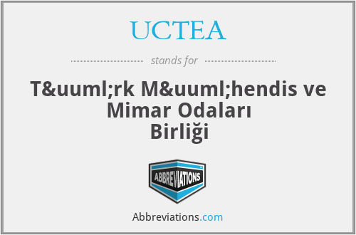 UCTEA - Türk Mühendis ve Mimar Odaları Birliği