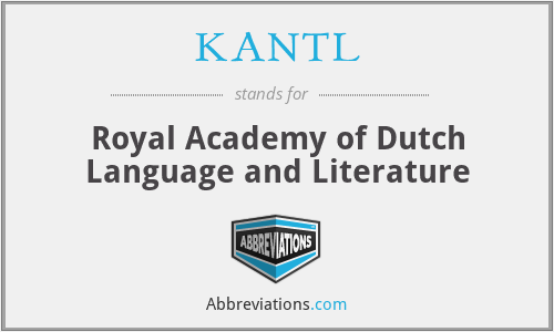 KANTL - Royal Academy of Dutch Language and Literature