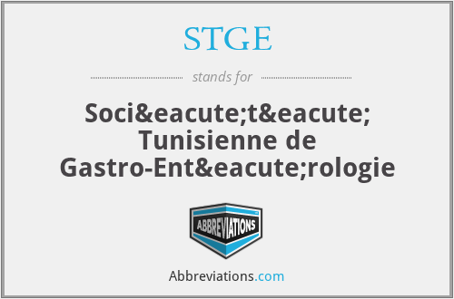 STGE - Société Tunisienne de Gastro-Entérologie