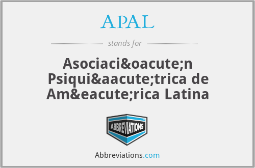 APAL - Asociación Psiquiátrica de América Latina