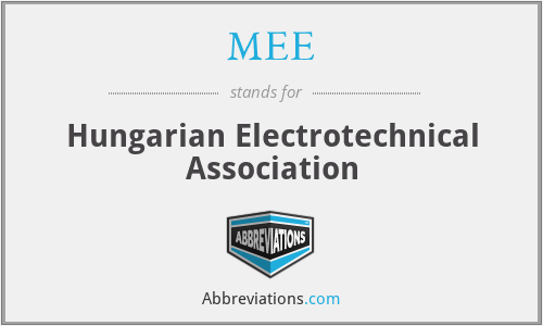 MEE - Hungarian Electrotechnical Association